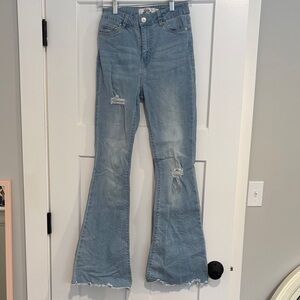 Refuge Denim Women's Blue Flared Jeans